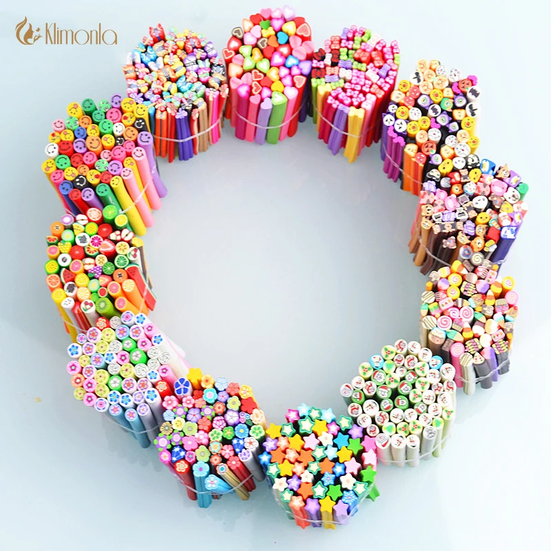 

50pcs Popular Nail Art Fimo Tiny Fimo Slices Polymer Clay Nail Art Decorations Tips Glitter DIY Charm Nails Tools 16 designs