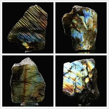 

1pcs Natural Stones Labradorite Blue Light Feldspar Golden Labrador Feldspar Hecatolite Mineral Samples Specimen CRYSTAL