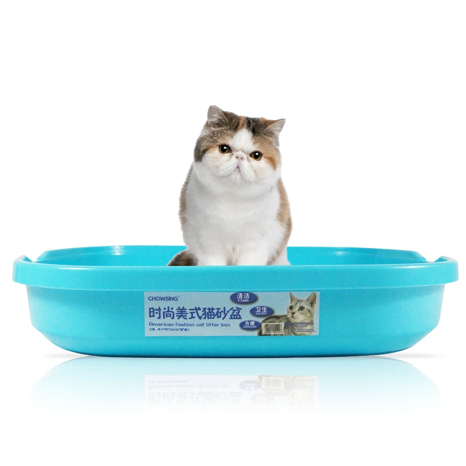 

Bluerise Semi-closed Cats Toilet With Lit Durable Restroom For Cat Sandbox Cat Anti-splash Toilet Training Cats Convenient Tray