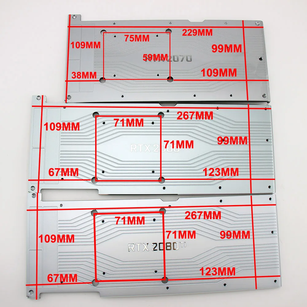Для NVIDIA RTX 2080 Ti 2080 2070 графическая карта, материнская плата из алюминиевого металла с RTX2070 RTX2080 RTX 2080Ti