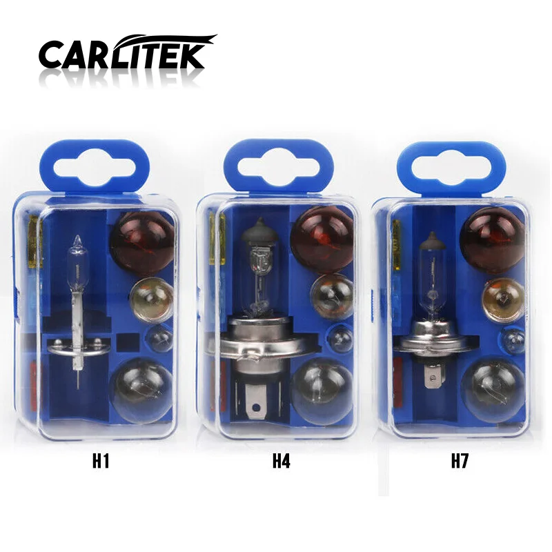 

1set Emergency Lamp H1 H4 H7 T10 G18 1156 1157 10A 15A 20A Fuse Halogen Bulb Spare Light Car Headlight 12V Auto Accessories