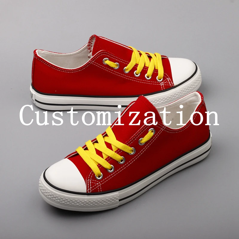 Achat Mode Imprimé Collège Étudiants Fans Toile Chaussures Personnalisé Low Top Casual Appartements Designer Équipe Logo Tenis Espadrille Zapatos