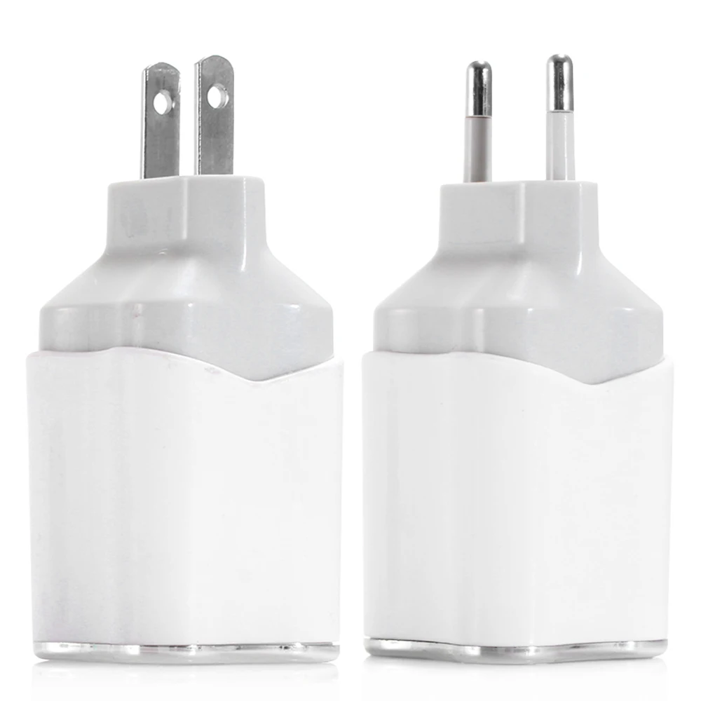SHIERAK AC/DC адаптеры питания стандарт ЕС/США двойной usb порты с светодиодный цветок сливы форма USB зарядное устройство 5 В 2A для телефона