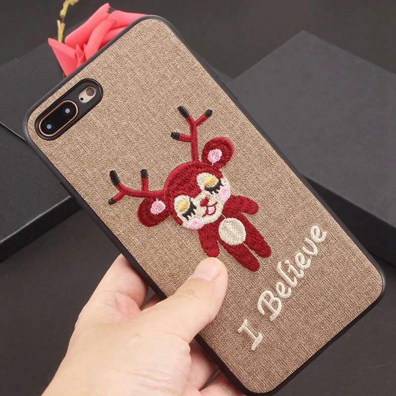 

For iphone XS Max 8 Cloth Skin Embroidery Case Retro 3D Flower Relief Case for iphone 7 8 plus XR iphone 6 6s Plus X Coque Cover