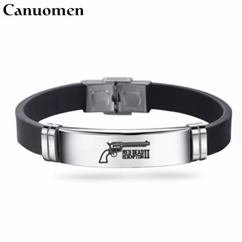 

Canuomen Hot Game Red Dead Redemption Bracelet Stainless Steel Adjustable ID Bracelets Gift for Man Boy Fashion Bracelet