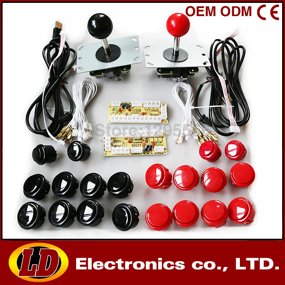 Arcade Joystick DIY Kit Zero Delay USB Encoder To PC Sanwa + Push Buttons For Mame | Спорт и развлечения