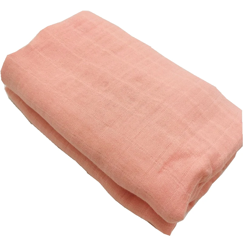 Fibra de Bambu Cobertor do Bebê Swaddle para Recém-nascido Rosa Amarelo Sólida Impressão Ativa Muito Macio 70% 30% Algodão Musselina Cobertores & Cor 6 Rosa & amarelo cor sólida impressão ativa