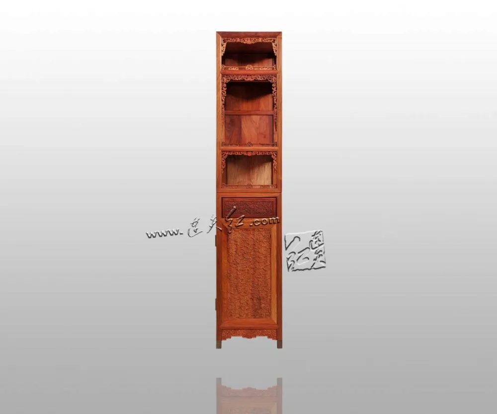 Rosewood Curio Storage Cabinets China Antique Home Furniture filing Magazine Racks Solid Wood Cupboard Multi-function Bookcase
