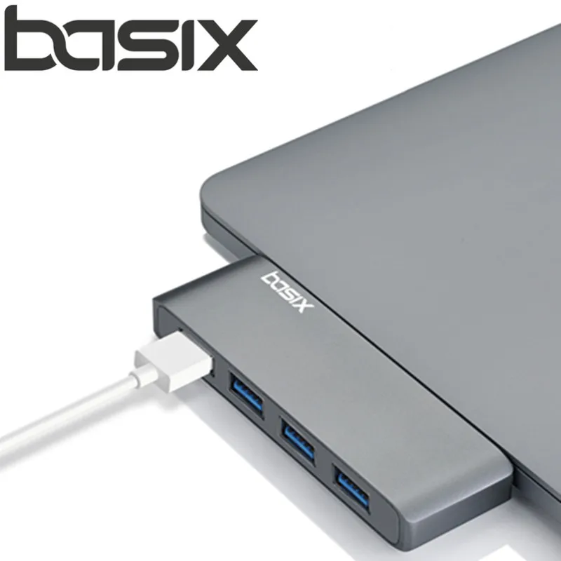 

basix usb C Hub 4 in 1 USB type C Hub Adapter with 4 USB 3.0 ports transmissionport with High-speed for MacBookPro pro and other