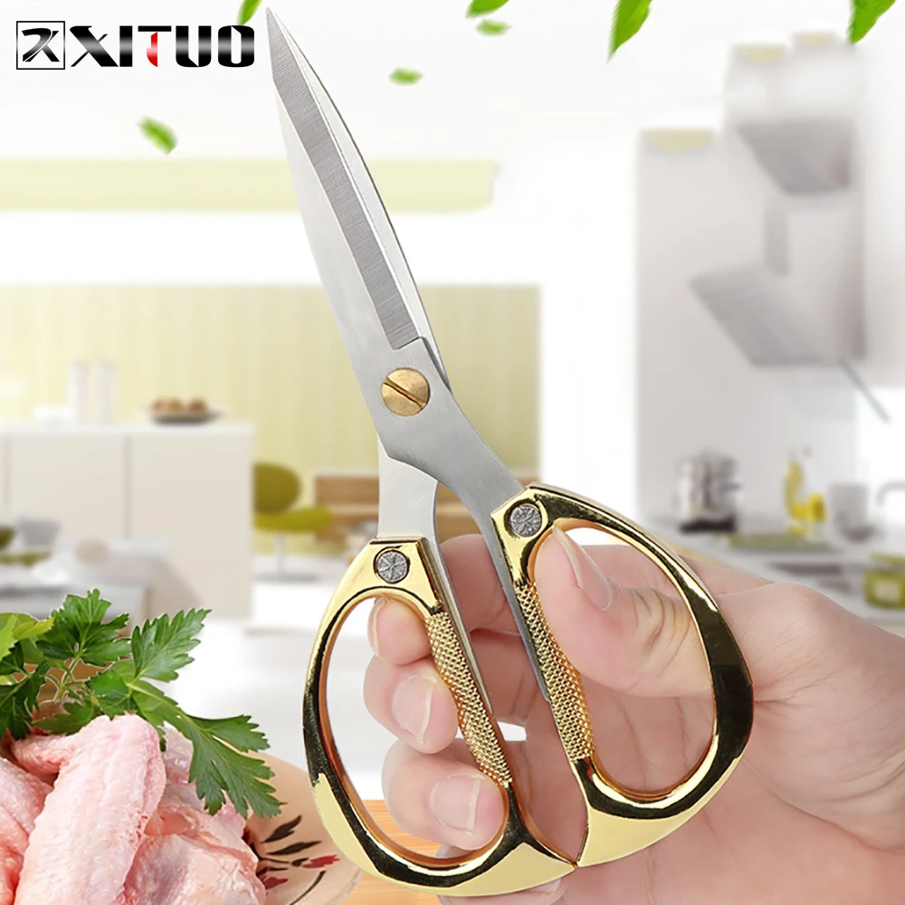 

Kitchen Chef Scissors Chicken Bone Scissors Powerful Multi-function Shearing Fish Sharp Scissors Home Daily Kitchen Knife Tools