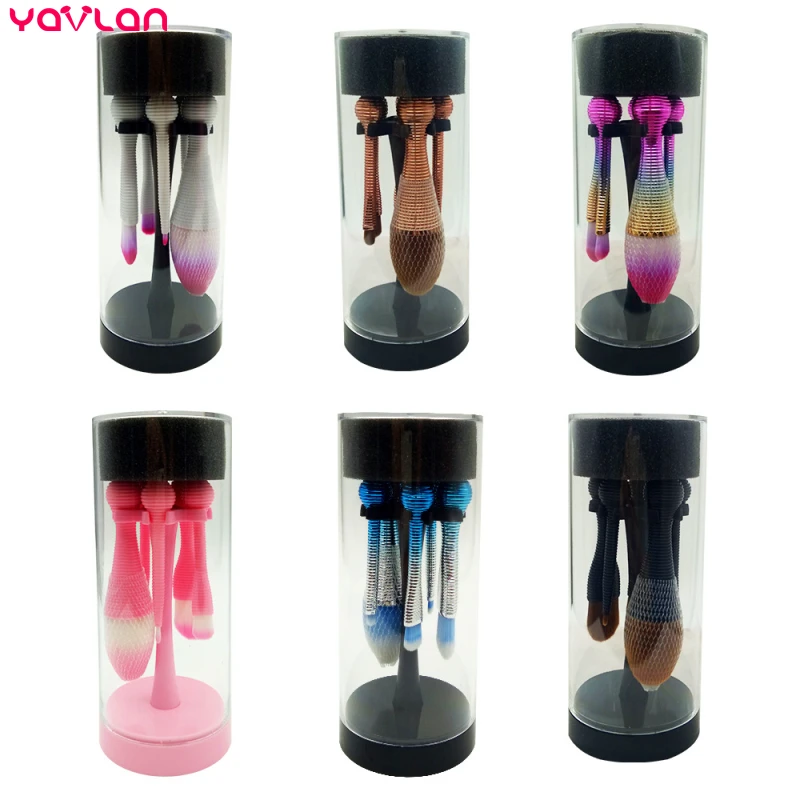 

Yavlan 5pcs Makeup Brushes Powder Foundation Eye Shadow Eyebrow Lip Brush,Blush Makeup Brush Set With Plastic Box