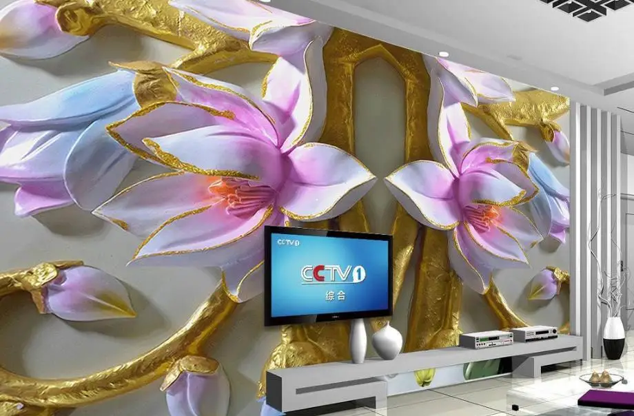 

Тисненые фотообои 3D для гостиной, декоративные картины
