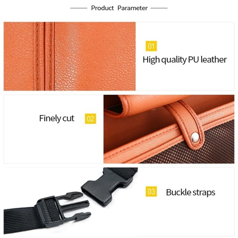 4 USB Charger Storage Pu Leather Travel Multifunction Pocket Stowing Tidying Auto Accessories Car Seat Back Bag Car Organizer