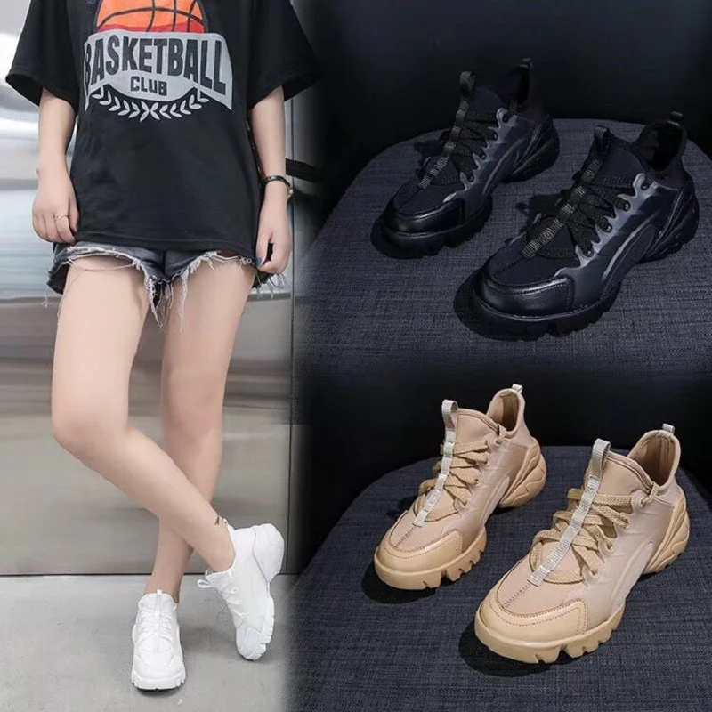 

Summer breathable white shoes 2019 new old-fashioned thick-soled student casual shoes increased muffin shoes single shoes women