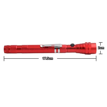 

Magnetic Pocket LED Work Light with Flexible Super bright Flashlight Clip 2 Magnet 3 LED TN88