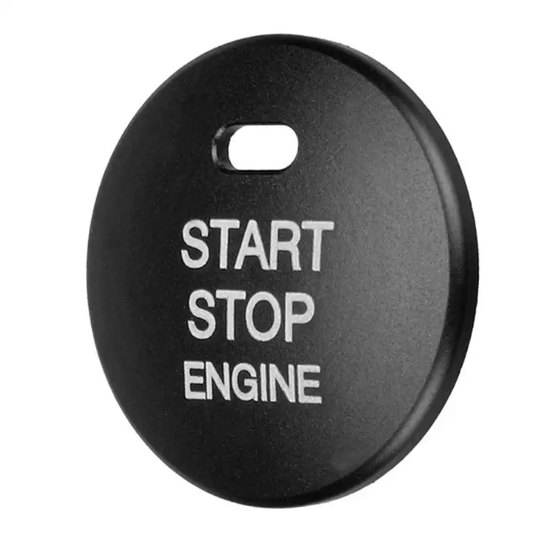 Автомобильный двигатель Start Stop крышка кнопки запуска накладка наклейка для Mazda 3 Axela CX-3-4-5 Алюминий Серебро авто аксессуары - Название цвета: Черный