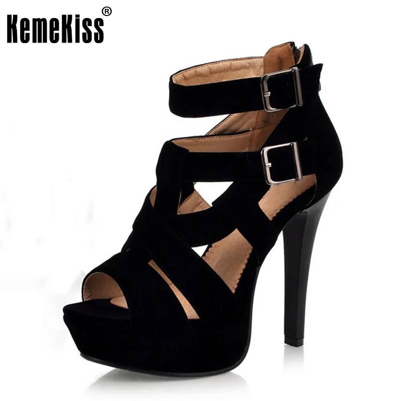 

Factory sell free shipping casual fashion dress heels shoes high heel sandals footwear flock P936 size 35-39