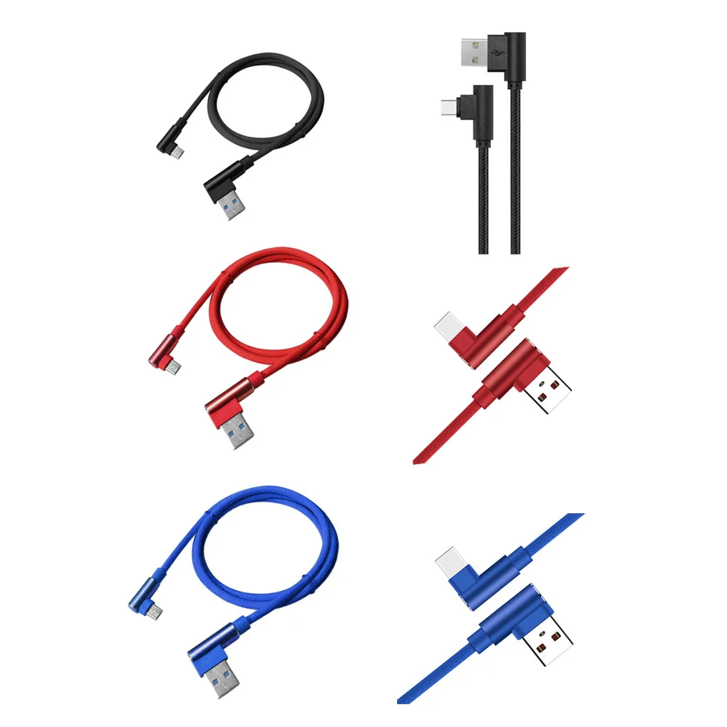  1M Micro USB Kabel 90 Grad Schnelle Lade Ladung Daten Kabel Microusb-kabel für Samsung Xiaomi für i