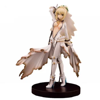 

22cm Fate Saber Stay Night Lily the Sword of Victory PVC Action Figure Toys Anime Stay Night Display Model Dolls Jouet Gift