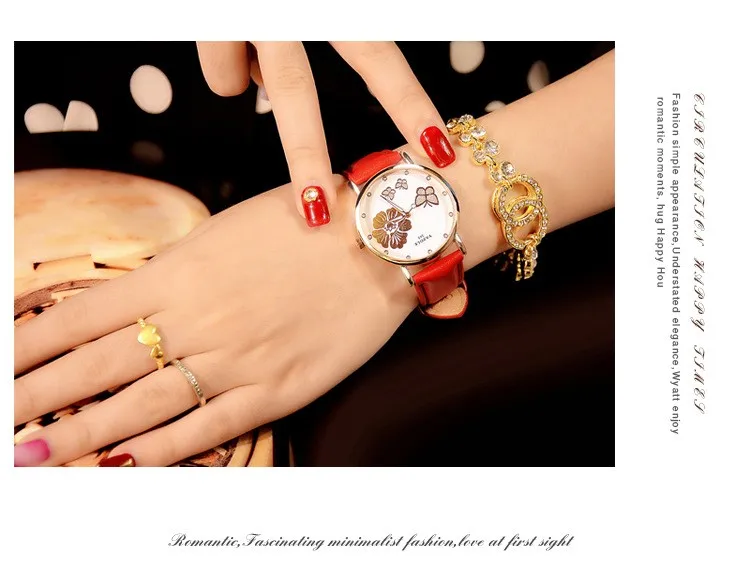 Лидирующий бренд YAZOLE модные часы с бабочкой из розового золота Женские часы Роскошные Стразы кварцевые часы Hour montre femme reloj mujer