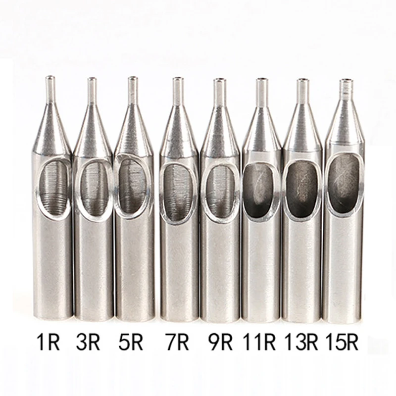 10pcs Tattoo Needle R Tips Stainless Steel RL/RS Tattoo Nozzle Tips