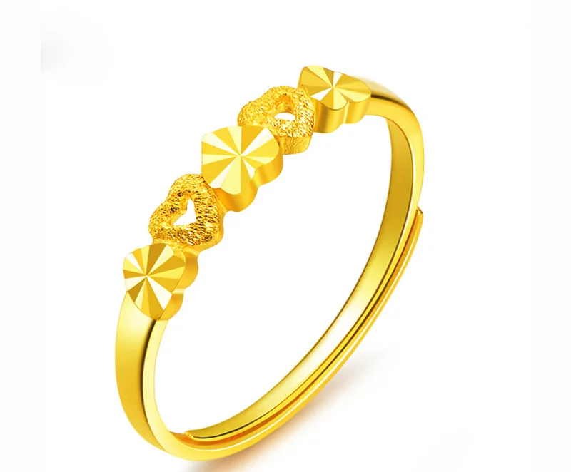 FZ 24k золотое кольцо женское сердце простой изысканный женский подарок вечерние модные изысканное украшение на свадьбу кольца полосы обручальные классические
