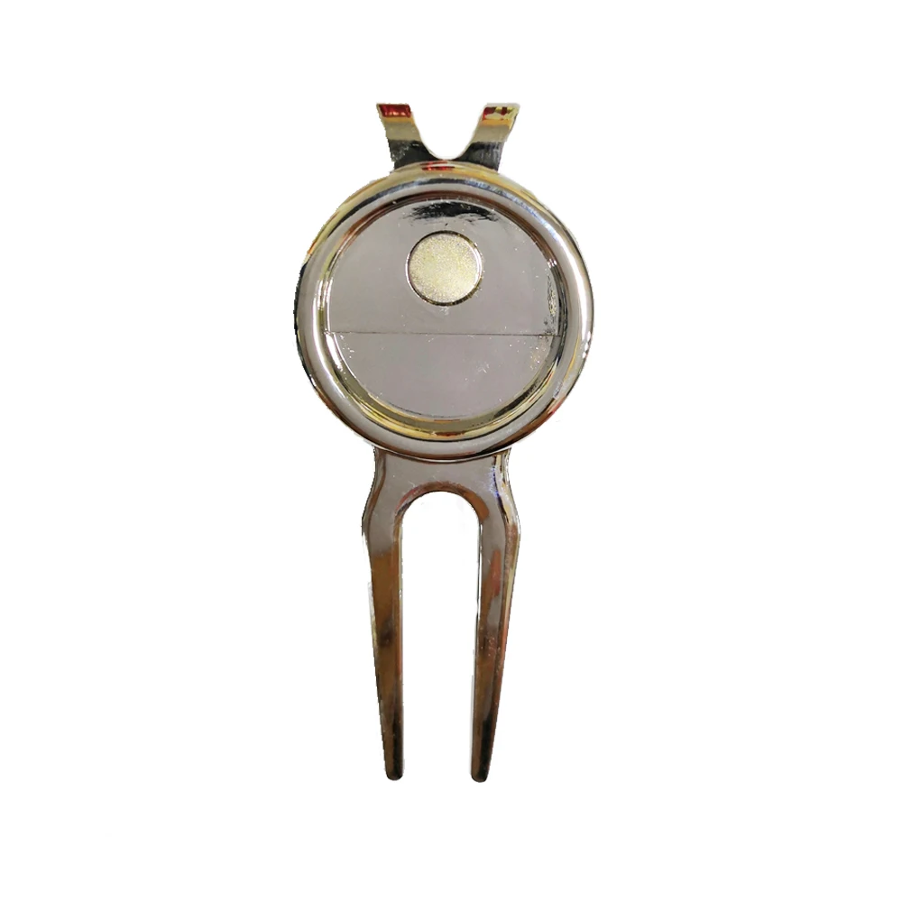 

In Stock Zinc Alloy Material Shiny Silver Casting Divot Repair Tool also Accept Customized Logo Golf Divot