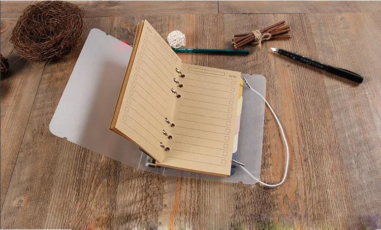 16 Creative Ring Binder B5A4567 PP Notebook Accessory Sheet Shell  office & school supplies Stationery Transparent Concise 6 Holes