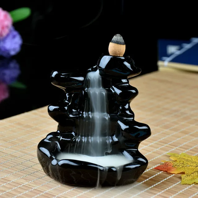 Buy Landscape Waterfalls Backflow Incense Burner With 10Pcs Incense Cones