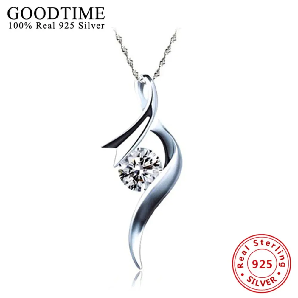 Collares Con Colgante De Plata Esterlina 100 925 Collar De Plata 925 Aut ntica Colar De Plata 