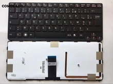 FR French keyboard For Sony VAIO SVE 14 SVE14 SVS14 SVE14A with backlit black and white keyboard FR Layout new for sony vaio svf152a29l svf152c29l svf152c29m laptop palmrest it italian keyboard black backlit