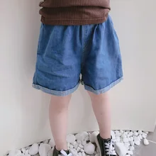 Детская одежда новые летние повседневные шорты для маленьких девочек удобные джинсовые шорты для мальчиков