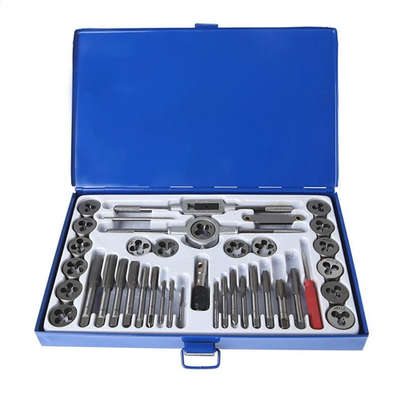 

OOTDTY 40 Pcs Metric Tap Die Set Hand Threading Tool Tungsten Carbide Screw Thread Bit