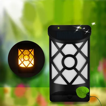 

66 LEDsFlame Light Solar Powered Wall LightsTorch Light Waterproof Decorative Landscape Wall Light for Pathway Courtyard Hot