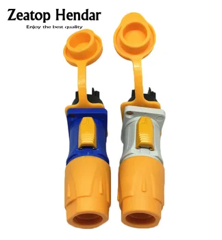 

10Sets High Quality Waterproof 20A PowerCON Power Panel Mount Adapter True Locking Cable Connector IP65