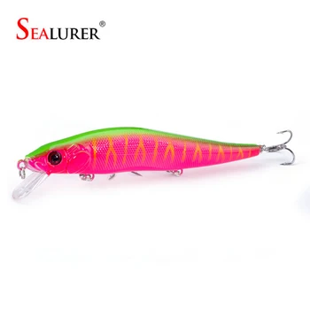 

SEALURER 1PCS 14cm 23g Fishing Lure Minnow Hard Bait With Three Fishing Hooks Fishing Tackle Wobbler 3D Eyes Crankbait