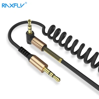 

RAXFLY 3.5mm Jack Aux Male to Male Cable Car Spring Audio Cable 1.8M Speaker Cable Headphone Speaker For Xiaomi Redmi Note 7