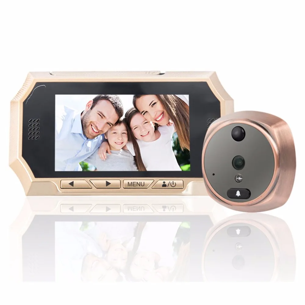 

516A Video-eye Peephole Doorbell Home Security Digital Door Bell Wired Camera Night Vision LCD Screen Video Doorphone New arrive