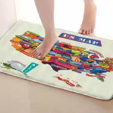 Нам Географические карты Стиль Ванная комната Коврики, забавные Нескользящие Для ванной Коврики, Занавески для душа Интимные аксессуары, Коврики Чинг вашей душе Шторы