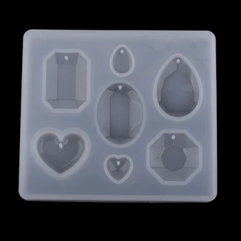 

1 Set DIY Cabochon Jewelry Silicone Mould Resin Casting Pendant Craft Molds with Hole