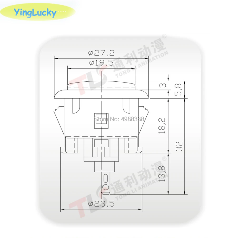 SANWA OBSF-24 Кнопка 24 мм Нулевая задержка игровой кнопка для игры оригинальная sanwa Сделано в Японии SANWA Джойстик