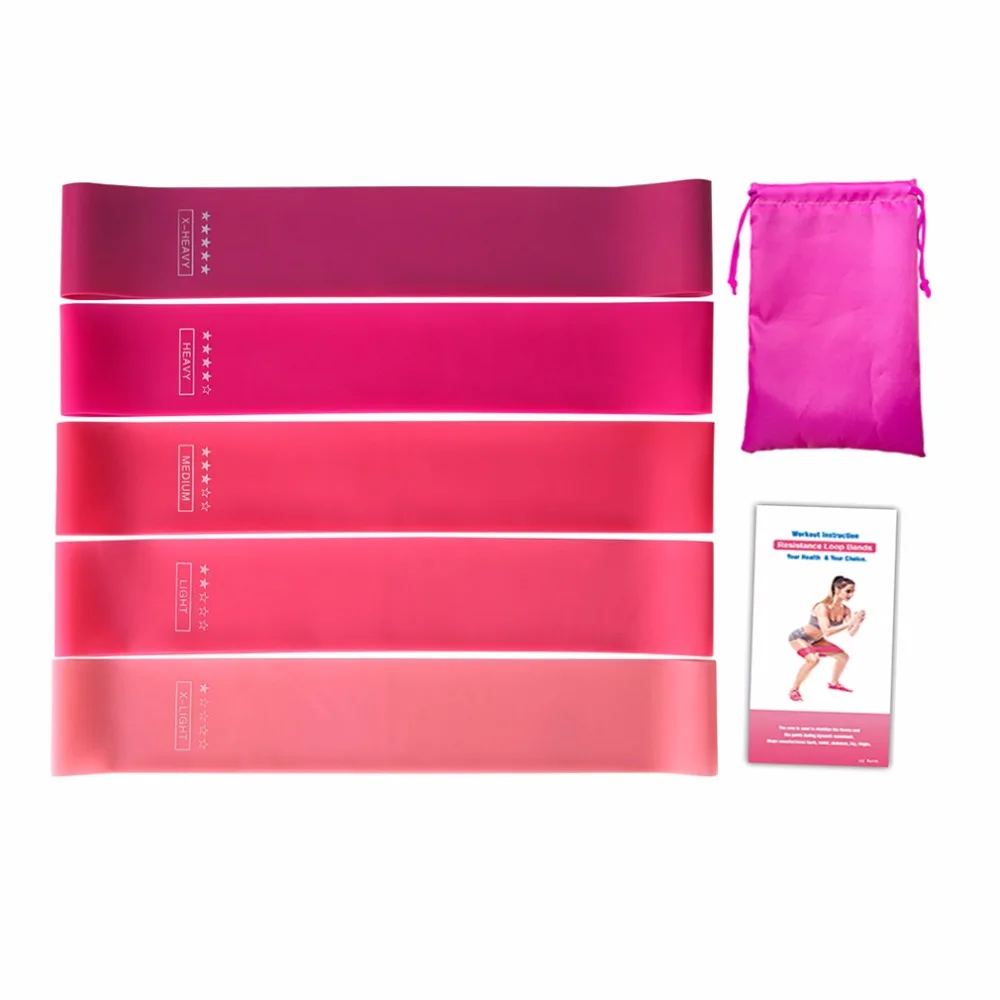 

5PCS/Set resistance bands set Latex workout Band Gym Strength Training pull up resistance gum fitness exercis equipment mobility
