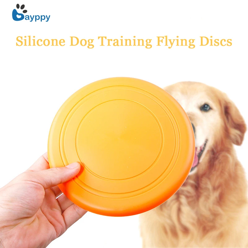 

1Pcs Silicone 16.5cm Flying Discs Non-toxic Health Dog Interactive Toys High Grade Strong Pet Dog Chew Toy Pet Training Supplies