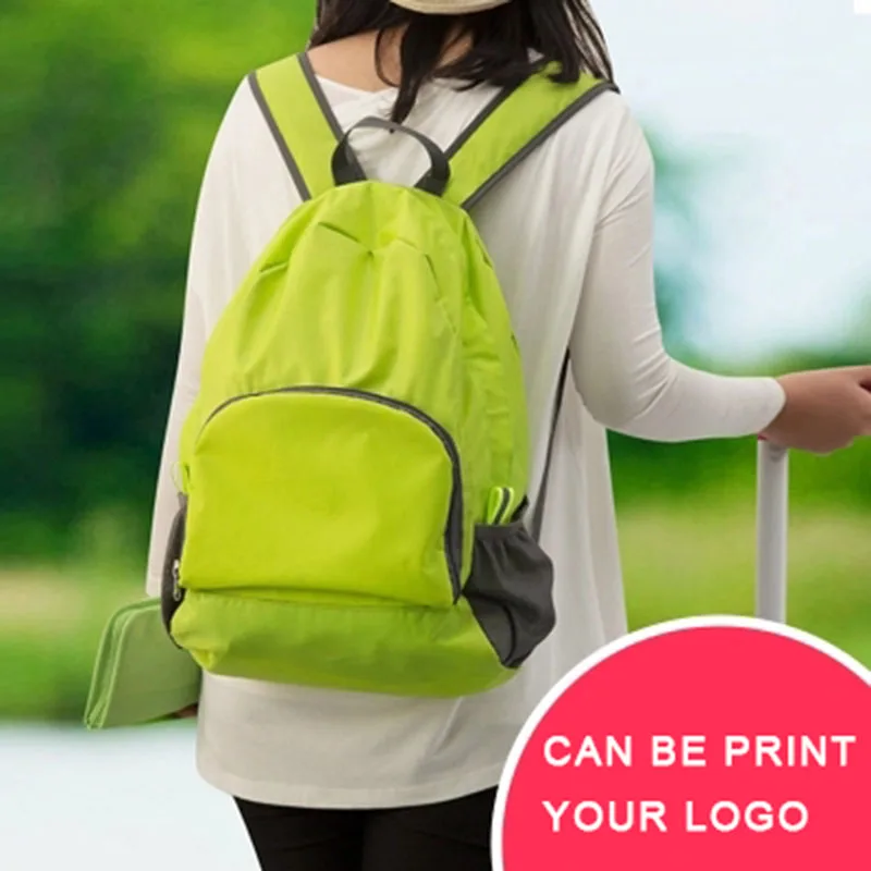 Reusable Folding Handle Backpack Traveling Backpack Nylon Waterproof