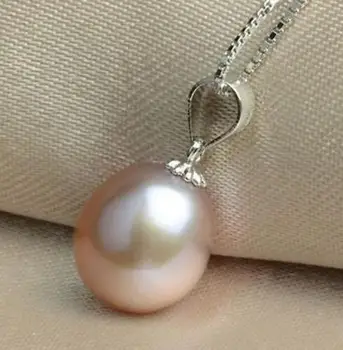 

free shipping AAA 10-11mm 11-12mm white pink purple cultural pearl Pendants 3pc
