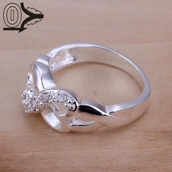 

New Design Hot Sale Fashion Jewelry Silver Plated Crystal Rings Infinity Ring Statement Jewelry Wholesale for Women Jewelry