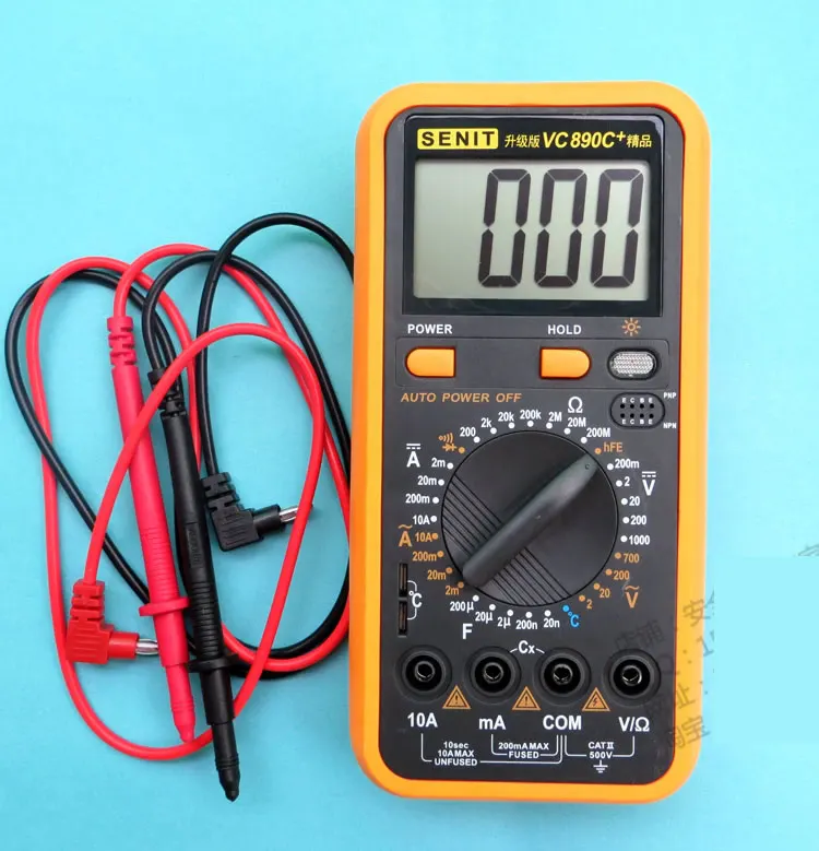 Best quality Digital multimeter 890C+,also can measure temperaturein
