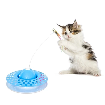

Automatic Kitty Funny Toy Pet Toy Tease Cat 3 in 1 Electric Toy-Turntable Crazy Ball Disk Interactive Amusement Plate Cat toys