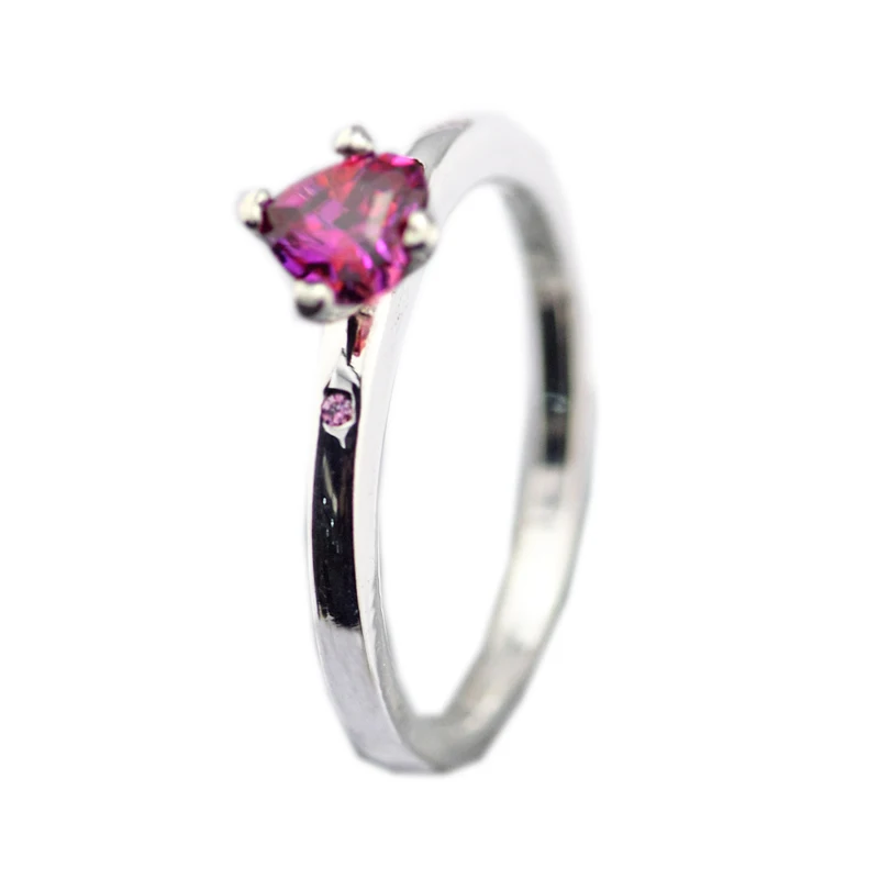 

Authentic 925 Sterling Silver You & Me Rings With Multi-Colored CZ for Women DIY Fine Jewelry SR151