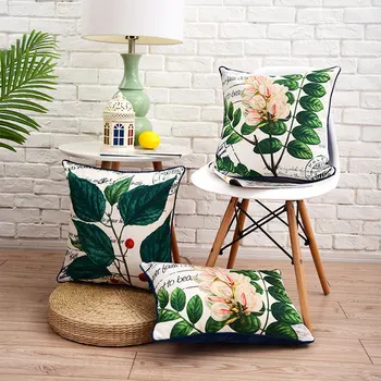 

Free Shipping!!Cute green plant flower square throw pillow/almofadas case adult teen child kid,fashion cushion cover home decore